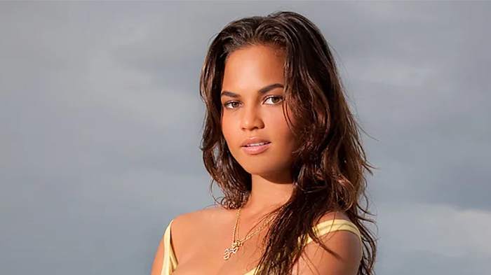 Chrissy Teigen was photographed by Walter Iooss Jr. in the Maldives.